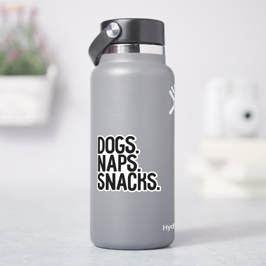 Hunde Nickerchen Snacks Aufkleber (HydroFlask)