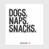 Hunde Nickerchen Snacks Aufkleber (Blatt)