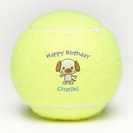 Hunde Niedliche Geburtstag für Heimtiere Tennisbälle