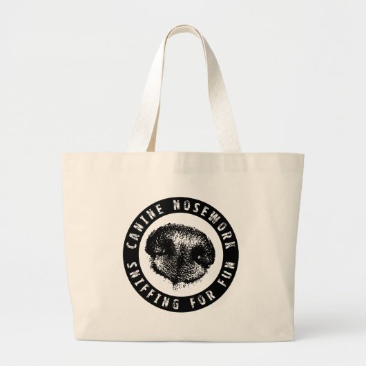 Hunde- Nosework, schnüffelnd für Spaß Jumbo Stoffbeutel (Vorne)