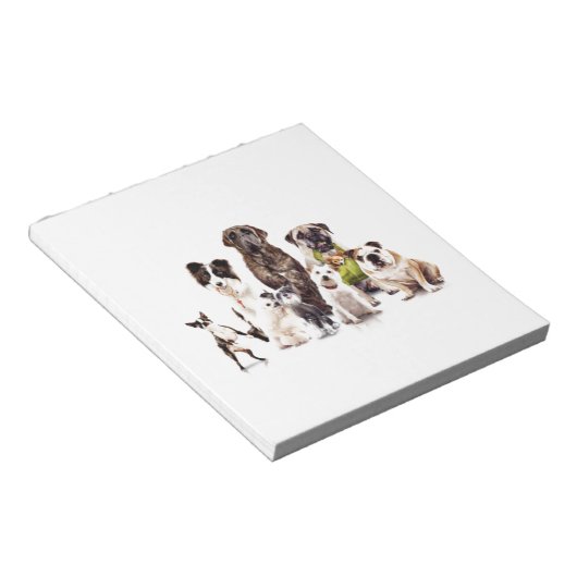 Hunde Notizblock (angewinkelt)