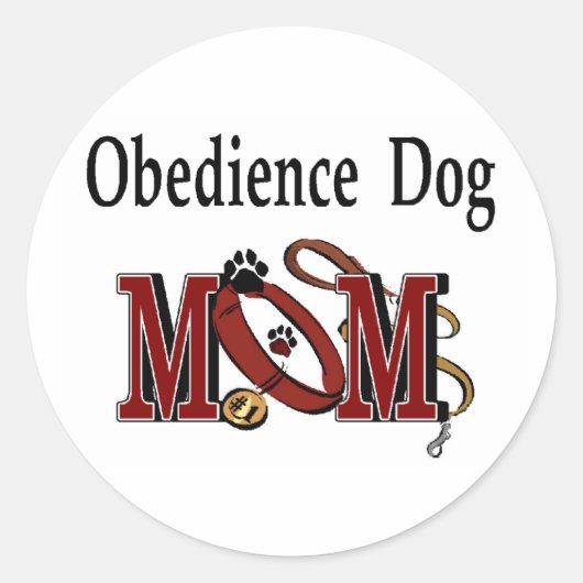 Hunde Obedience Mama Geschenke Runder Aufkleber (Vorderseite)