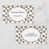 Hunde oder Haustiere, die eine Aquarellfarbenkarte Visitenkarte (Vorne/Hinten)