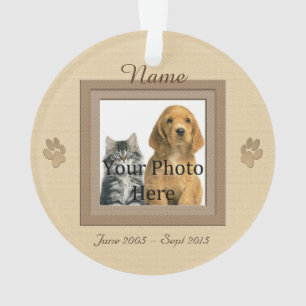 Hunde oder Katze Beige Perfekte Erinnerungen Foto Ornament