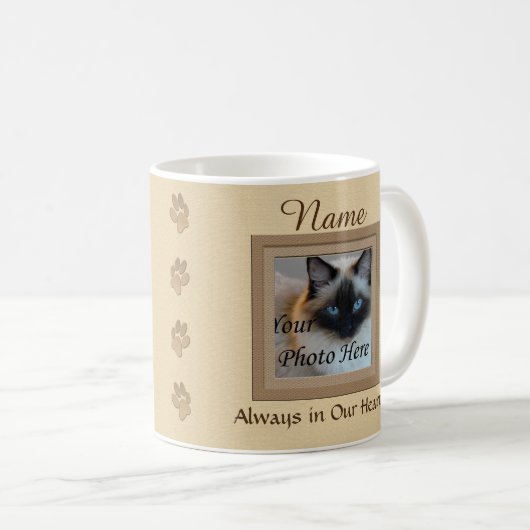Hunde oder Katzen Beige Perfekte Erinnerungen Kaffeetasse (VorderseiteRechts)
