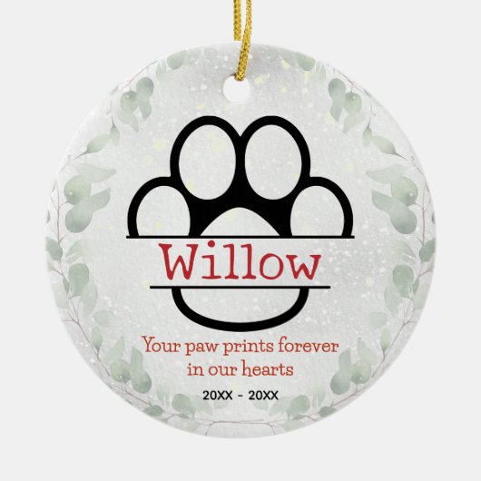 Hunde- oder Katzen-Haustier-Gedenkpfeifen Keramik Ornament (Vorne)