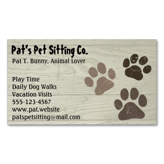 Hunde- oder Katzenaufdrucke auf Imitaten, die aus Magnetische Visitenkarte (Vorderseite)