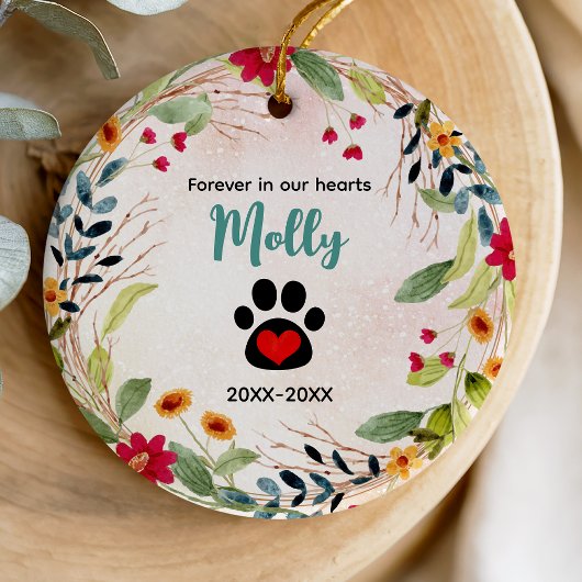 Hunde- oder Katzengeweih Keramik Ornament