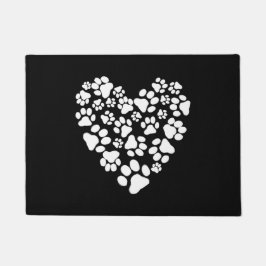 Hunde oder Katzenpaws drucken Herz | Heimtiere Fußmatte