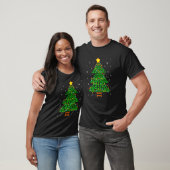 Hunde- oder Katzenpfoten-Weihnachtsbaum-Xmas-Licht T-Shirt (Unisex)