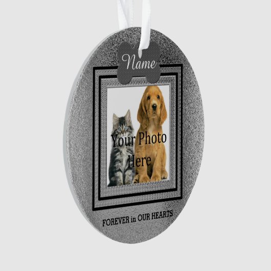 Hunde oder Katzensilber Perfekte Erinnerungen Ornament (Vorderseite)