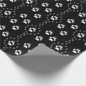 Hunde-oder Wolf-Bahn auf schwarzem Packpapier (Ecke)