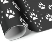 Hunde-oder Wolf-Bahn auf schwarzem Packpapier (Rolleneckpunkt)
