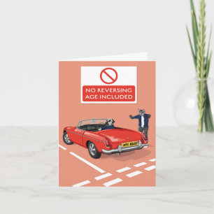 Hunde ohne Umkehrung, Alter inkl. Auto Geburtstag Karte