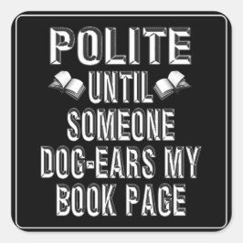 Hunde Ohrbücher Spaß Quadratischer Aufkleber