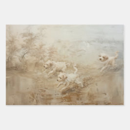 Hunde - Ölgemälde - Geschenkpapier Set