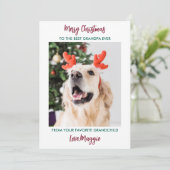 Hunde Opa Frohe Weihnachten Personalisiertes Foto (Stehend Vorderseite)