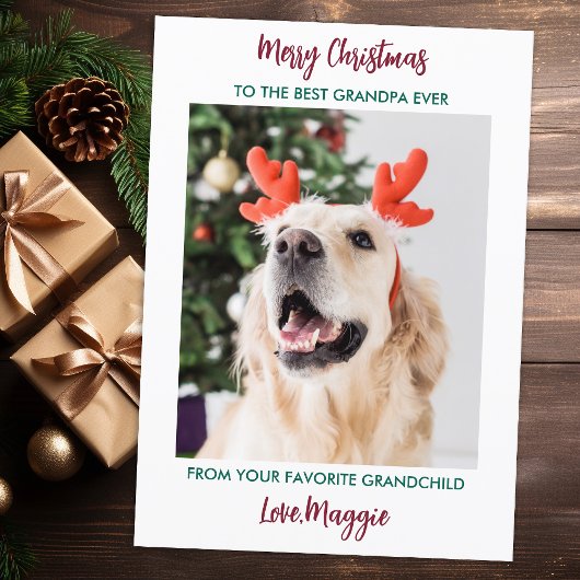 Hunde Opa Frohe Weihnachten Personalisiertes Foto
