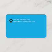 Hunde Oversified Paw Pet Lovers Sky Blue Visitenkarte (Rückseite)
