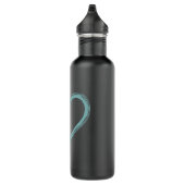 Hunde Pad Print Heart Hund Mama Edelstahlflasche (Rechts)