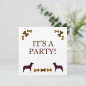 Hunde-Party Einladung (Stehend Vorderseite)
