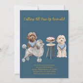 Hunde Party Einladung, Hund zum Geburtstag Einladu Einladung (Vorderseite)