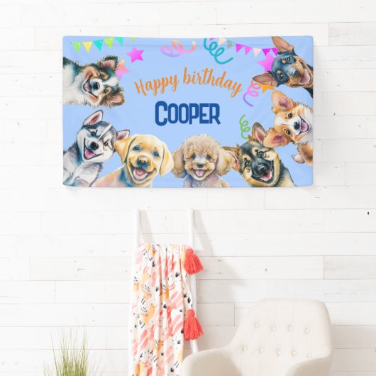 Hunde Party Geburtstag Banner (Insitu)