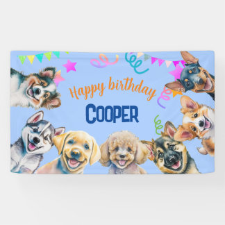 Hunde Party Geburtstag Banner
