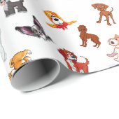Hunde-Party Geschenkpapier (Rolleneckpunkt)