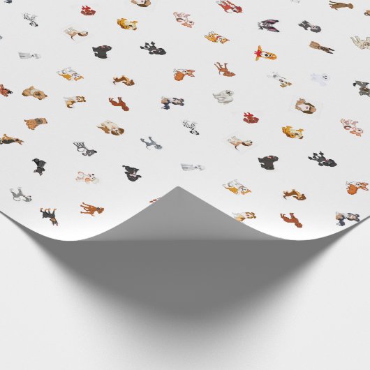 Hunde-Party Geschenkpapier (Ecke)