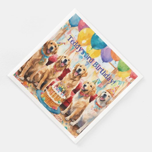 Hunde-Party Serviette (Ecke)