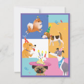 Hunde Party Vielen Dank Karten (Vorderseite)