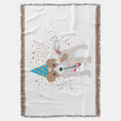 Hunde Partying - Tiere Welpen mit Party Decke (Vorderseite Vertikal)