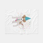 Hunde Partying - Tiere Welpen mit Party Fleecedecke (Vorderseite (Horizontal))