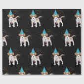Hunde Partying - Tiere Welpen mit Party Geschenkpapier (Flach)
