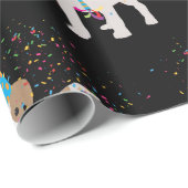 Hunde Partying - Tiere Welpen mit Party Geschenkpapier (Rolleneckpunkt)