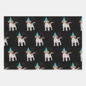 Hunde Partying - Tiere Welpen mit Party Geschenkpapier Set (Vorderseite 3)
