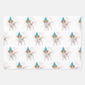 Hunde Partying - Tiere Welpen mit Party Geschenkpapier Set (Vorderseite 2)
