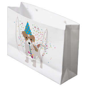 Hunde Partying - Tiere Welpen mit Party Große Geschenktüte