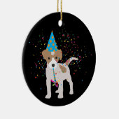 Hunde Partying - Tiere Welpen mit Party Keramik Ornament (Rechts)