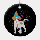 Hunde Partying - Tiere Welpen mit Party Keramik Ornament (Hinten)