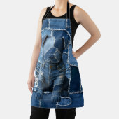 Hunde-Patchwork-Kunst-Denim Schürze (InSitu)