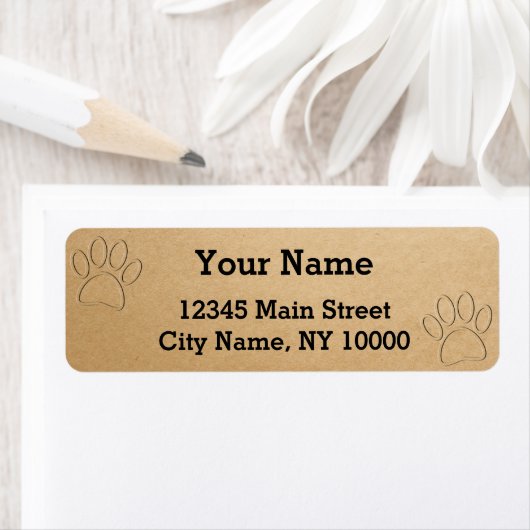 Hunde-Paw-Drucke mit simuliertem Embossing-Effekt (Insitu)