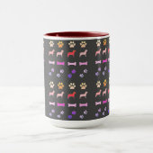 Hunde, Paw Prints und Hunde-Knochen Kaffeekochen T Tasse (Zentrum)