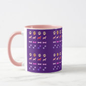 Hunde, Paw Prints und Hunde-Knochen Kaffeekochen T Tasse (Links)