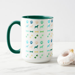 Hunde, Paw Prints und Hunde-Knochen Kaffeekochen T Tasse