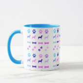 Hunde, Paw Prints und Hunde-Knochen Kaffeekochen T Tasse (Links)
