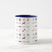 Hunde, Paw Prints und Hunde-Knochen Kaffeekochen T Tasse (Zentrum)
