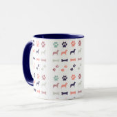 Hunde, Paw Prints und Hunde-Knochen Kaffeekochen T Tasse (Vorderseite Links)