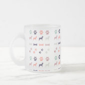 Hunde, Paw Prints und Hundeknochen Mattglastasse (Links)